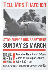 Poster publicising a march and rally from Hyde Park