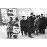 pic5001. Protest outside South Africa House, London