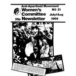 wnl21. AAM Women’s Newsletter 21, July/August 1985